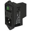Schurter Konektor IEC C14, orientace těla: Rovný, Montáž do panelu, Šroubová svorka velikost pojistky 47.1 x 37 mm