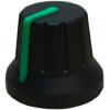 PSP 49009-GREEN 49009-GREEN otočný knoflík s ukazatelem černá, zelená (Ø x v) 18.8 mm x 15.24 mm 1 ks