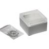 Hammond Univerzální skříň, řada: 80 mm IP65 S přírubou barva Světle šedá barva Čirá ABS 85 mm 55 mm 80 mm Pryž