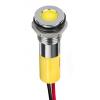 Indikátor pro montáž do panelu, řada: RS PRO Jasně žlutá, typ žárovky: LED Vodič RS PRO 12V dc 8 mm, IP67 Indikátor pro montáž do panelu, řada: RS PRO Jasně žlutá, typ žárovky: LED Vodič RS PRO 12V dc 8 mm, IP67
