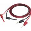VOLTCRAFT MSL-102 měřicí kabel 4 mm zástrčka 1.00 m černá, červená 1 ks