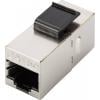Digitus RJ45 / spojka RJ45 síťový adaptér CAT 5e [1x RJ45 zásuvka, RJ45 zásuvka 8p8c - 1x RJ45 zásuvka, RJ45 zásuvka 8p8c] niklová