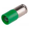 RS PRO Kontrolka barva světla Zelená, objímka žárovky: Miniaturní drážka Jednočipové, průměr: 6 mm, 24V ac/dc