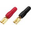 Monacor 0344920 faston konektor Šířka zástrčky: 4.8 mm červená, černá 20 ks