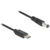 Delock Nabíjecí kabel USB USB-C ® zástrčka, DC zástrčka 5,5 mm 1.00 m černá 85397