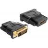 Delock 65466 DVI / HDMI adaptér [1x DVI zástrčka 24+1pólová - 1x HDMI zásuvka] černá 0 mm