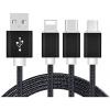 REEKIN Nabíjecí kabel USB USB-A zástrčka, USB-C ® zástrčka, USB Micro-B zástrčka, Apple Lightning konektor 1.20 m šedá 22656955 REEKIN Nabíjecí kabel USB USB-A zástrčka, USB-C ® zástrčka, USB Micro-B zástrčka, Apple Lightning konektor 1.20 m šedá 22656955