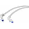 Renkforce RF-4892468 RJ45 síťové kabely, propojovací kabely CAT 6A S/FTP 0.15 m šedá 90° zatočeno dolů 1 ks Renkforce RF-4892468 RJ45 síťové kabely, propojovací kabely CAT 6A S/FTP 0.15 m šedá 90° zatočeno dolů 1 ks
