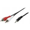 LogiLink CA1042 jack / cinch audio kabel 1.50 m černá (matná)