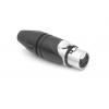 Amphenol Industrial Konektor XLR, barva Černá, počet kontaktů: 4, orientace těla: Rovný Vnitřní, pokovení: Zlatá, Kabel,