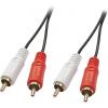 LINDY 35662 cinch audio kabel [2x cinch zástrčka - 2x cinch zástrčka] 3.00 m černá