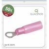 Quadrios 23C516 kulaté kabelové oko Průřez (max.)=1.5 mm² Ø otvoru=4.3 mm částečná izolace červená 50 ks Quadrios 23C516 kulaté kabelové oko Průřez (max.)=1.5 mm² Ø otvoru=4.3 mm částečná izolace červená 50 ks