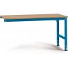 Manuflex AU6095.5007 Pracovní Přístavný stůl Univerzální standardní s multiplex deska, Šxhxv = 1750 x 1000 x 760-870 mm, brilantní modrá (RAL 5007) , deska