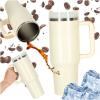 Termohrnek s brčkem 1200 ml, krémový, nerezová ocel Termohrnek s brčkem 1200 ml, krémový, nerezová ocel
