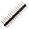 Kolíková lišta lámací HSU C2100-15ASGAS0R, 1×15, Au, 2,54 mm