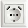 LEDmaxx 106648 1násobné zásuvka do zdi s USB, dětská ochrana bílá LEDmaxx 106648 1násobné zásuvka do zdi s USB, dětská ochrana bílá