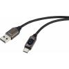 Renkforce USB kabel USB 2.0 USB-A zástrčka, USB-C ® zástrčka 2.00 m stříbrná (metalíza) RF-6249502