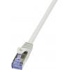 LogiLink CQ3022S RJ45 síťové kabely, propojovací kabely CAT 6A S/FTP 0.50 m šedá samozhášecí, s ochranou 1 ks