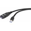Renkforce USB kabel USB 3.2 Gen1 USB-A zástrčka, USB-A zásuvka 5.00 m černá RF-4598344