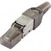 Renkforce RF-4538314, RJ45 konektor, zástrčka, rovná, černá (transparentní), 1 ks