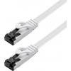 Maxtrack TI55-3L RJ45 síťové kabely, propojovací kabely CAT 8.1 U/FTP 3 m bílá plochý 1 ks