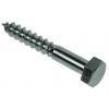 RS PRO Vrut do dřeva s šestihrannou hlavou, Lesklý zinek Šestihranný, Ocel, M10, délka: 140 mm