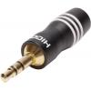 Hicon HI-J35S03 jack konektor 3.5 mm zástrčka, rovná Pólů: 3 stereo černá 1 ks