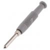 Hirschmann Test & Measurement Banánek, 2 mm, 60V dc, 6A, Šedá, Vnější Pájecí, materiál kontaktu: Mosaz, délka: 37 mm, Hirschmann Test & Measurement Banánek, 2 mm, 60V dc, 6A, Šedá, Vnější Pájecí, materiál kontaktu: Mosaz, délka: 37 mm,