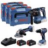 Bosch Professional GSR + GBH + GWS + 2x GBA 5.0 Ah + GAL 18V-40 0615A5009G sada nářadí Bosch Professional GSR + GBH + GWS + 2x GBA 5.0 Ah + GAL 18V-40 0615A5009G sada nářadí