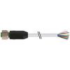 Kabel ovladače snímače, A: Vnitřní, A: Rovný 8, B: Volný konec kabelu, 30V, IP65, řada: 7000 Murrelektronik Limited 3 m
