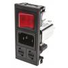 Bulgin Filtr IEC 10A C14 Vnější, Zacvakávací montáž 5 x 20 mm, 250V ac 2 póly, 70 °C 2, -40 °C BZV03/A0620/06