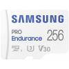 Samsung PRO Endurance paměťová karta microSDXC 256 GB Class 10, UHS-Class 3, v30 Video Speed Class podpora videa 4K, vč. SD adaptéru, nárazuvzdorné