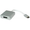 Roline 12.03.3220 USB-C® / DisplayPort kabelový adaptér [1x USB-C® zástrčka - 1x zásuvka DisplayPort] stříbrná (metalíza) 0.10 m