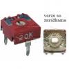 Uhlíkový trimr CA9MTV10-2K5A1010, 0,15 W, 200 V, ležatý