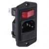 Bulgin Konektor IEC C14, orientace těla: Rovný, Montáž do panelu velikost pojistky 5 x 20 mm Vnitřní, 250V 10A
