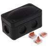 WISKA Rozvodná skříň Polypropylen Černá RAL 9005 12 mm 85 mm 49mm 4 IP66, IP67 51 mm