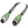 Phoenix Contact SAC-5P-M12MS/ 0,6-PUR/M12FS SH upravený zástrčkový konektor pro senzory - aktory, 1500897, piny: 5, 0.60 m, 1 ks