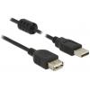 Delock USB kabel USB 2.0 USB-A zástrčka, USB-A zásuvka 2.00 m černá 84885 Delock USB kabel USB 2.0 USB-A zástrčka, USB-A zásuvka 2.00 m černá 84885