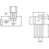 PIC Hallův senzor H501 3.8 - 24 V/DC Měřicí rozsah: +4 - +35 mT TO-92-UA pájení