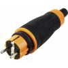 Sygonix SY-6618478 zástrčka TPE, PC 250 V/AC černá, oranžová IP44 Sygonix SY-6618478 zástrčka TPE, PC 250 V/AC černá, oranžová IP44