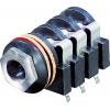 Rean AV NYS215 jack konektor 6.35 mm zásuvka, vestavná horizontální Pólů: 3 stereo černá 1 ks