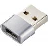 Renkforce USB 2.0 adaptér [1x USB 2.0 zástrčka A - 1x USB-C® zásuvka] hliníková zástrčka