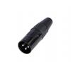 Re-An Products Konektor XLR, barva Černá, počet kontaktů: 3, orientace těla: Rovný Vnější, pokovení: Stříbrná, Kabel,