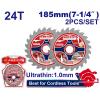Sada 2 ks ultratenkých pilových kotoučů 185mm s SK plátky Sada 2 ks ultratenkých pilových kotoučů 185mm s SK plátky