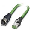 Phoenix Contact Cat5 Ethernetové kabely, řada: NBC, Zelená, Polyvinylchlorid, 48V 5 m 4, typ pláště: Stíněné Stíněný