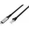 Digitus USB 3.1 Gen 1 (USB 3.0), USB 3.0, USB, USB-C® kabelový adaptér [1x USB, USB 3.2 Gen 1 (USB 3.0) - 1x RJ45, RJ45 zástrčka] AK-300601-150-S 15 m fóliové