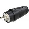 PC Electric 0521-ss zástrčka guma 250 V černá IP54