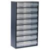 Skladovací jednotka se zásuvkami 24 Modrá Ocel Průhledné zásuvky 552 mm x 306mm x 150 mm Raaco
