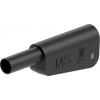 Staubli Zkušební zástrčka, 4 mm, 1kV, 32A, Černá, Vnější Šroubová, materiál kontaktu: Slitina měď-zinek, pokovení