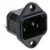 Bulgin Konektor IEC C14, orientace těla: Rovný, Montáž na přírubu Vnější, 250V 10A Bulgin Konektor IEC C14, orientace těla: Rovný, Montáž na přírubu Vnější, 250V 10A